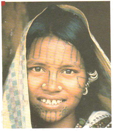 A remote tribal women curious. about village healthcare training.